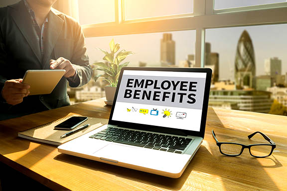 Employee Benefits Laptop Image